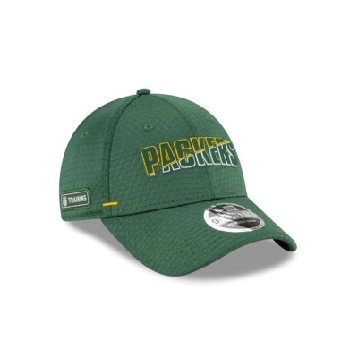 Green Green Bay Packers Hat - New Era NFL Official Summer Sideline Stretch Snap 9FORTY Snapback Caps USA3481562